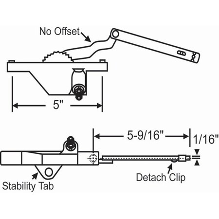 Strybuc RH DYAD OPERATOR  BEIGE 36-265-9CG
